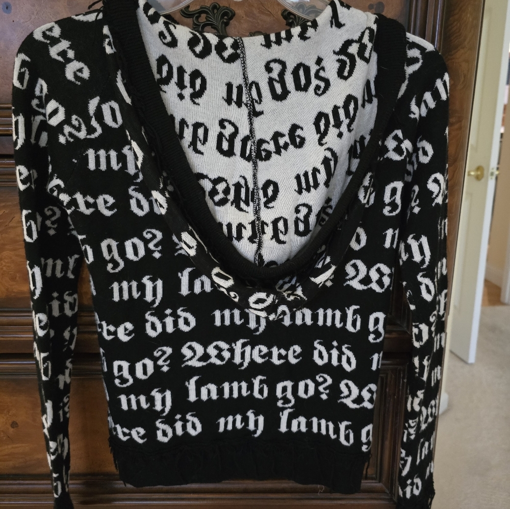 L.A.M.B Gwen Stephani Vintage Cashmere Blend Cardigan Hoody XS - Picture 2 of 6